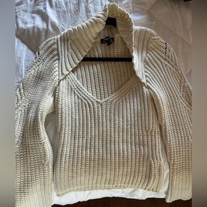 Express cream color high neck sweater